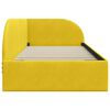 vidaXL Cadre de lit d'angle avec t&ecirc;te de lit Jaune 80 cm x 200 cm