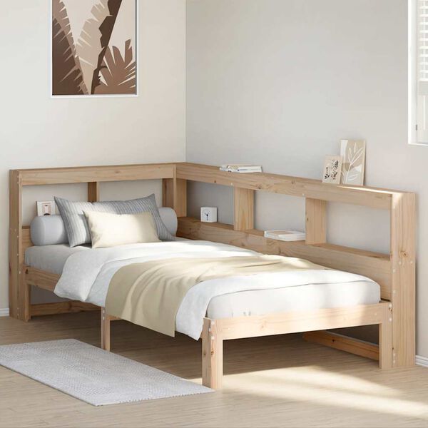 vidaXL Lit biblioth&egrave;que sans matelas 100x200 cm bois massif de pin