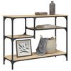 vidaXL Table console avec &eacute;tag&egrave;res ch&ecirc;ne sonoma 100x35x75 cm