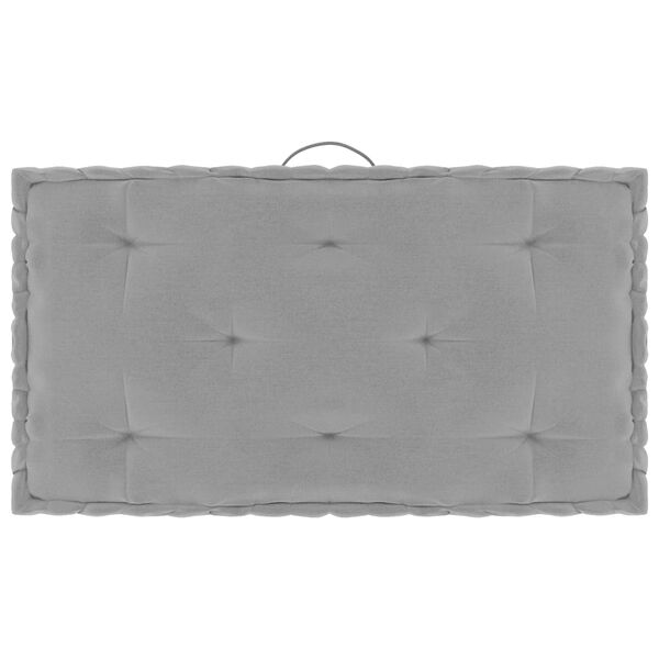 vidaXL Coussins de plancher de palette lot de 7 Gris Coton