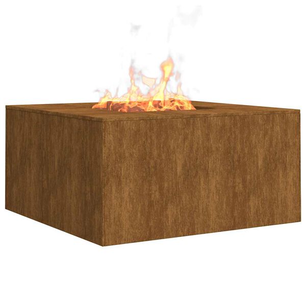 vidaXL Foyer 60x60x30 cm acier corten