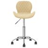 vidaXL Chaise pivotante de salle &agrave; manger Cr&egrave;me Velours