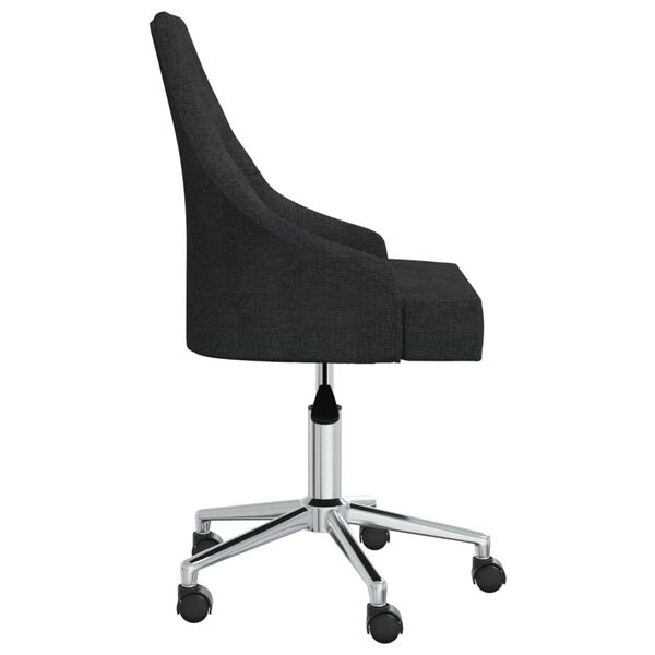 vidaXL Chaises pivotantes &agrave; manger lot de 4 Noir Tissu