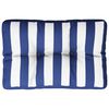 vidaXL Coussin de palette rayures bleues et blanches 60x40x12 cm tissu