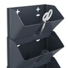 vidaXL Ensemble de jardinières verticales 4 pcs Anthracite PP