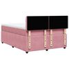 vidaXL Sommier &agrave; lattes de lit avec matelas Rose 140x190 cm Velours
