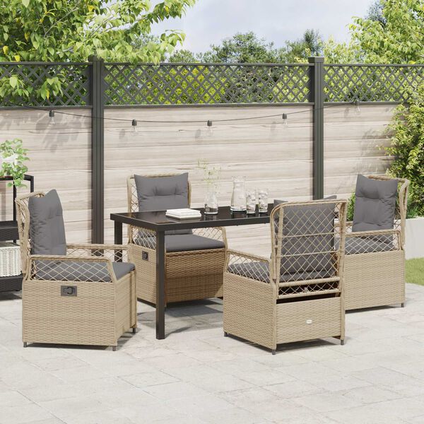 vidaXL Ensemble de salle &agrave; manger pour jardin 5 pcs