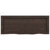 vidaXL Comptoir de salle de bain marron fonc&eacute; bois massif trait&eacute;