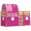 vidaXL Lit superpos&eacute; sans matelas rose 75x190 cm bois de pin massif