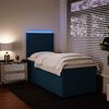 vidaXL Sommier &agrave; lattes de lit avec matelas bleu 80x200 cm velours