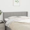 vidaXL T&ecirc;te de lit avec oreilles Gris clair 147x16x78/88 cm Tissu