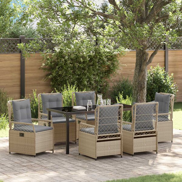 vidaXL Ensemble de salle &agrave; manger pour jardin 7 pcs