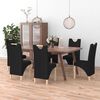 vidaXL Chaises &agrave; manger lot de 6 noir tissu
