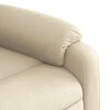 vidaXL Fauteuil de massage inclinable Crème Tissu