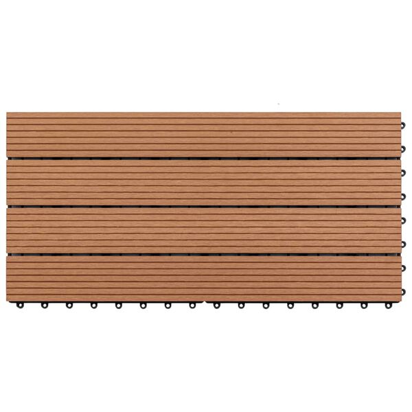 vidaXL Dalles WPC 60x30 cm 6 pcs 1m² Marron