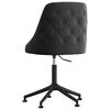 vidaXL Chaise &agrave; manger Gris fonc&eacute; Velours