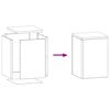 vidaXL Support de Plante 2 pcs Noir 24 x 24 x 35 cm Acier
