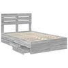 vidaXL Cadre de lit Gris Sonoma 120 x 190 cm Bois Ing&eacute;nierie