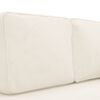 vidaXL Chaise longue avec coussins et traversin cr&egrave;me velours