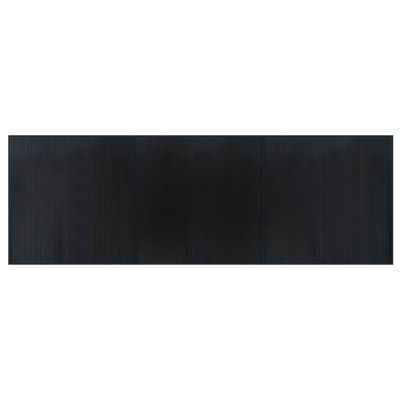 vidaXL Tapis rectangulaire noir 100x300 cm bambou