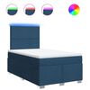 vidaXL Sommier &agrave; lattes de lit avec matelas Bleu 120x200 cm Tissu