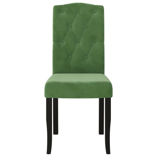 vidaXL Chaises &agrave; manger lot de 2 Vert fonc&eacute; Velours