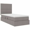 vidaXL Lit avec rangement et matelas Taupe 90 x 200 cm Polyester