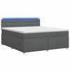 vidaXL Lit boxspring avec matelas Gris fonc&eacute; 140 x 200 cm Tissu