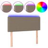 vidaXL T&ecirc;te de lit &agrave; LED Taupe 90x5x78/88 cm Tissu