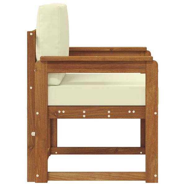 vidaXL Canap&eacute; d&rsquo;ext&eacute;rieur Bois d'acacia massif et polyester Naturel