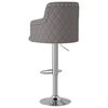 vidaXL Tabourets de bar lot de 2 gris fonc&eacute; tissu