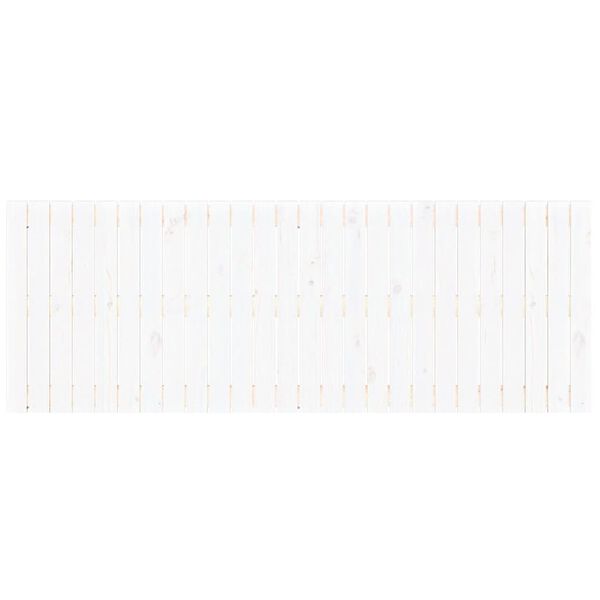 vidaXL T&ecirc;te de lit murale Blanc 166x3x60 cm Bois massif de pin