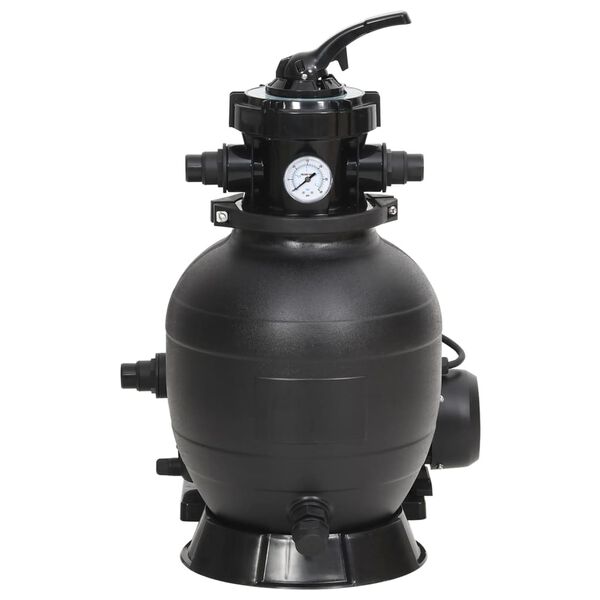 vidaXL Filtre &agrave; sable de piscine avec pr&eacute;filtre noir