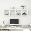 vidaXL Armoires murales 4 pcs Blanc 37x37x37 cm Bois d&rsquo;ing&eacute;nierie