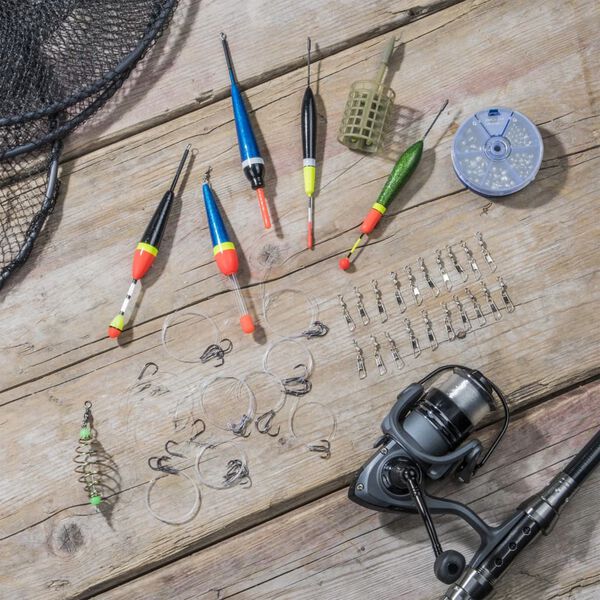 HI Ensemble d'outils de p&ecirc;che 30 pcs multicolore