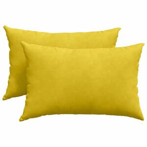 vidaXL Coussins de canap&eacute; 2 pcs Jaune 60 x 40 cm