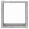 vidaXL &Eacute;tag&egrave;res Murales avec &eacute;tag&egrave;re 2 pcs Gris Sonoma 26 x 15 x 26 cm