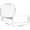 vidaXL Cadre de lit sans matelas gris fonc&eacute; 100x200 cm tissu