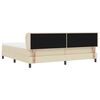 vidaXL Lit &agrave; ressorts avec matelas Cr&egrave;me 200 x 200 cm tissu