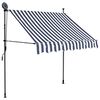 vidaXL Auvent manuel r&eacute;tractable avec LED 100 cm Bleu et blanc