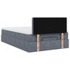 vidaXL Lit ottoman avec matelas gris fonc&eacute; 120x190 cm velours