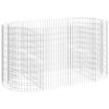 vidaXL Lit sur&eacute;lev&eacute; &agrave; gabion Fer galvanis&eacute; 200x100x100 cm