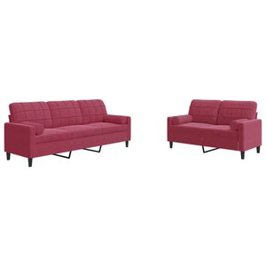 vidaXL Ensemble de canap&eacute;s 2 pcs avec coussins et traversins velours