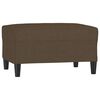 vidaXL Canap&eacute; &agrave; 3 places avec repose-pieds Marron 210 cm Tissu