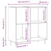 vidaXL Armoire &agrave; disques blanc brillant 84,5x38x89cm bois d'ing&eacute;nierie