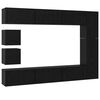 vidaXL Ensemble meuble TV 10 pc Ch&ecirc;ne noir Bois d'ing&eacute;nierie
