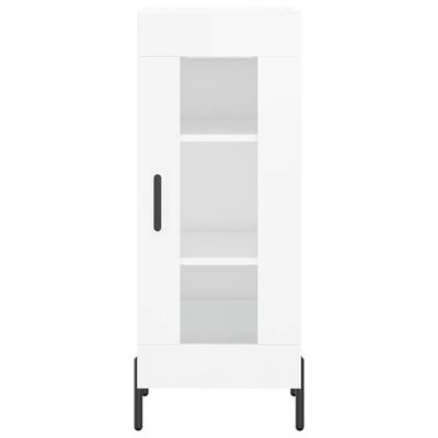 vidaXL Buffet haut Blanc brillant 34,5x34x180 cm Bois d'ingénierie