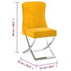 vidaXL Chaise &agrave; manger Jaune moutarde Velours