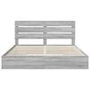 vidaXL Lit de Rangement Gris Sonoma 180 x 200 cm Bois d'ing&eacute;nierie