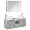 vidaXL Ensemble d'armoire de salle de bain 4 pcs Gris b&eacute;ton